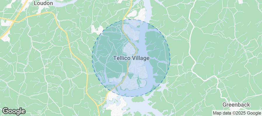 Map of Airbnb listings in Tellico Village