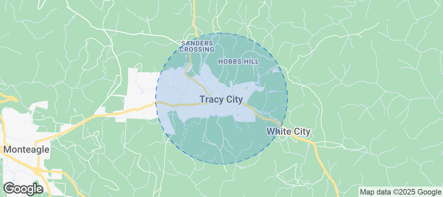 Map of Airbnb listings in Tracy City