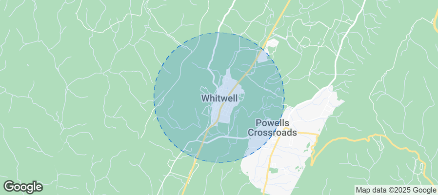 Map of Airbnb listings in Whitwell