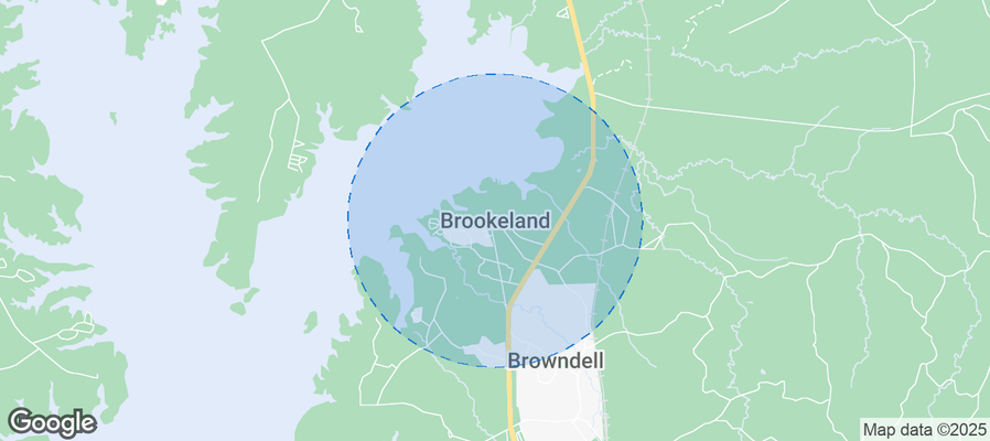Map of Airbnb listings in Brookeland