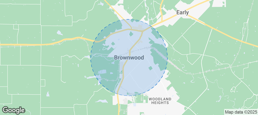Map of Airbnb listings in Brownwood
