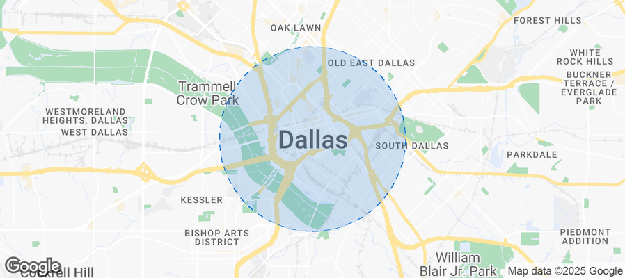 Map of Airbnb listings in Dallas