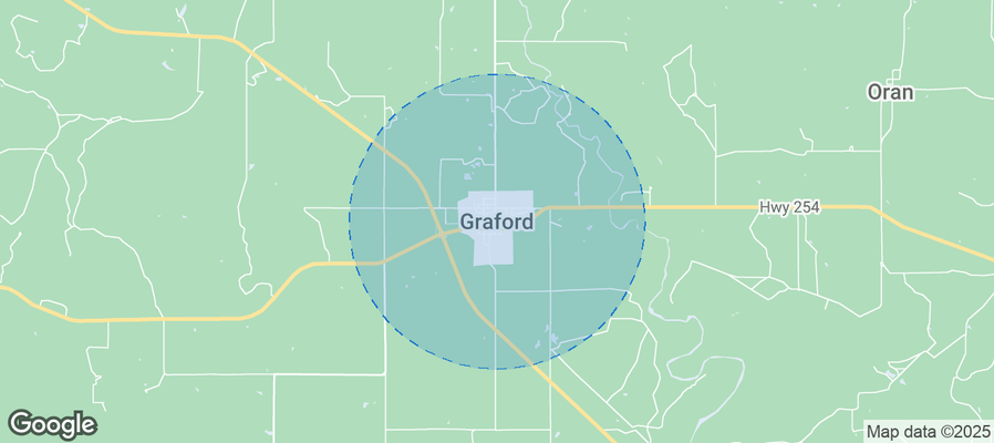 Map of Airbnb listings in Graford