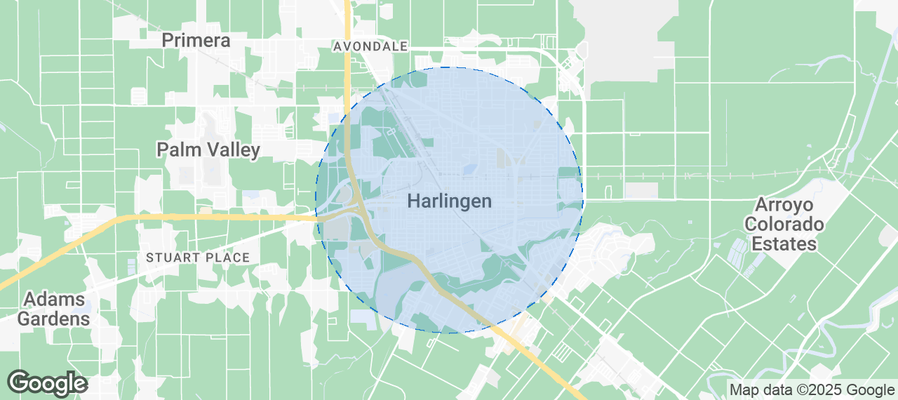 Map of Airbnb listings in Harlingen