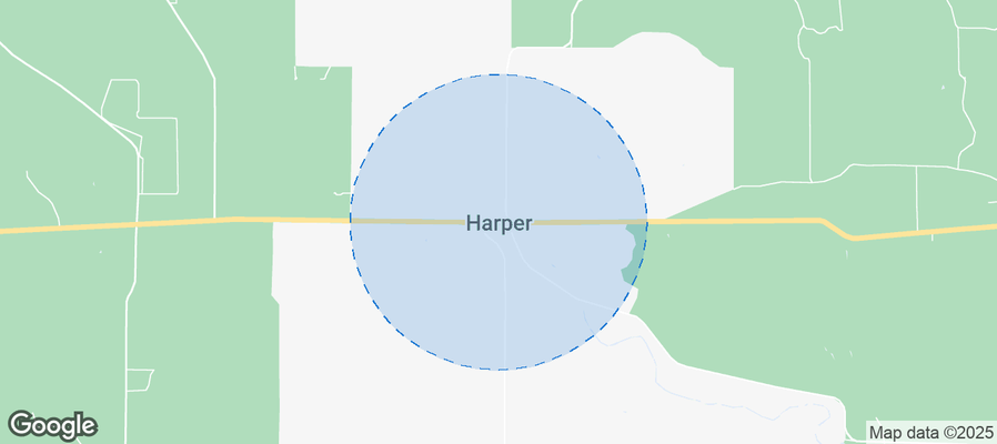 Map of Airbnb listings in Harper