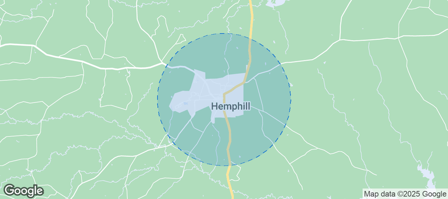 Map of Airbnb listings in Hemphill