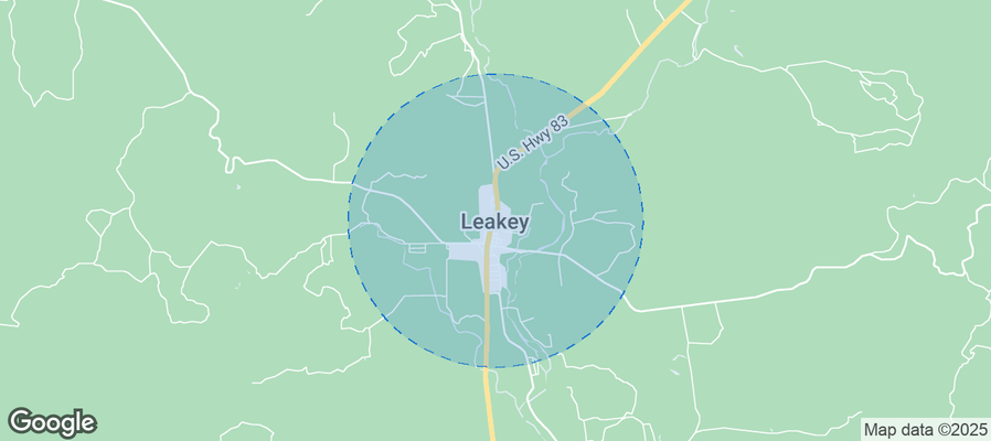 Map of Airbnb listings in Leakey