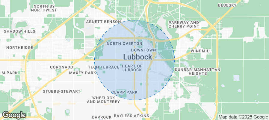 Map of Airbnb listings in Lubbock