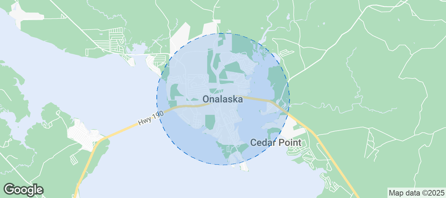 Map of Airbnb listings in Onalaska