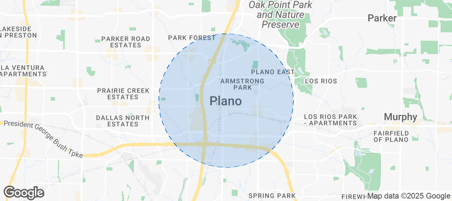 Map of Airbnb listings in Plano