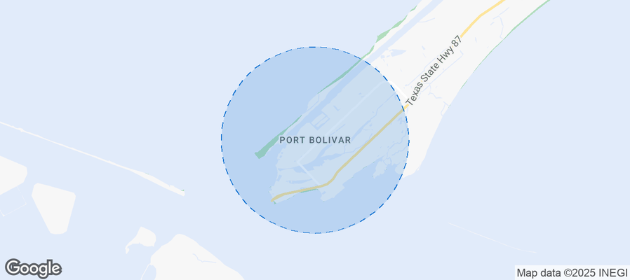 Map of Airbnb listings in Port Bolivar
