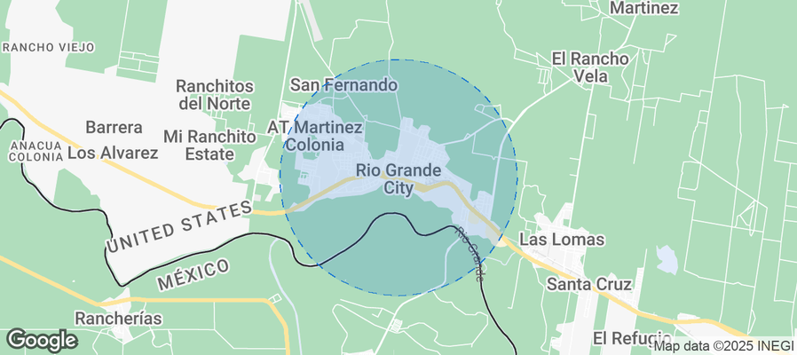Map of Airbnb listings in Rio Grande City