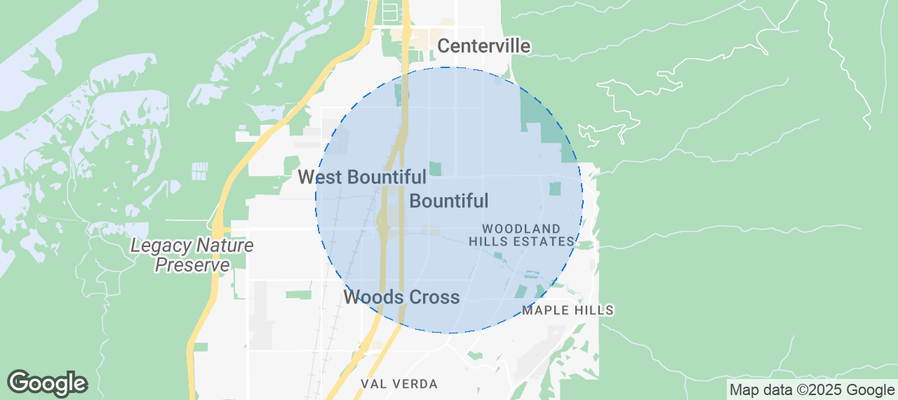 Map of Airbnb listings in Bountiful