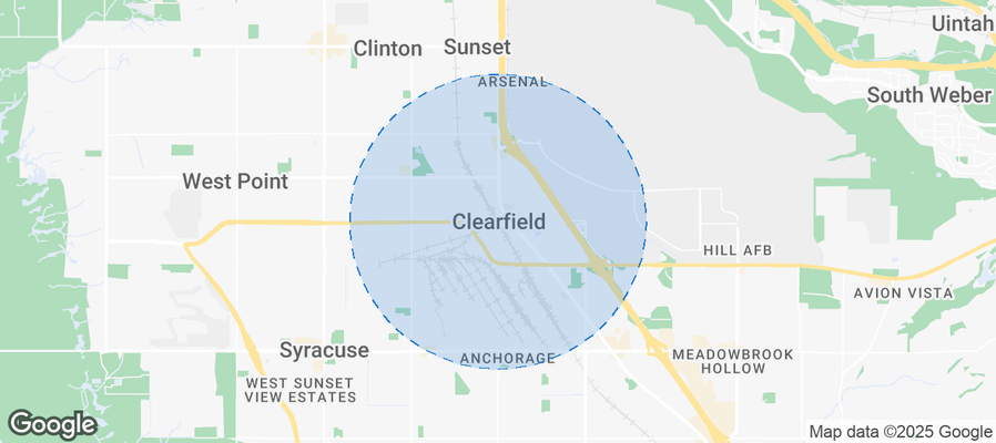 Map of Airbnb listings in Clearfield