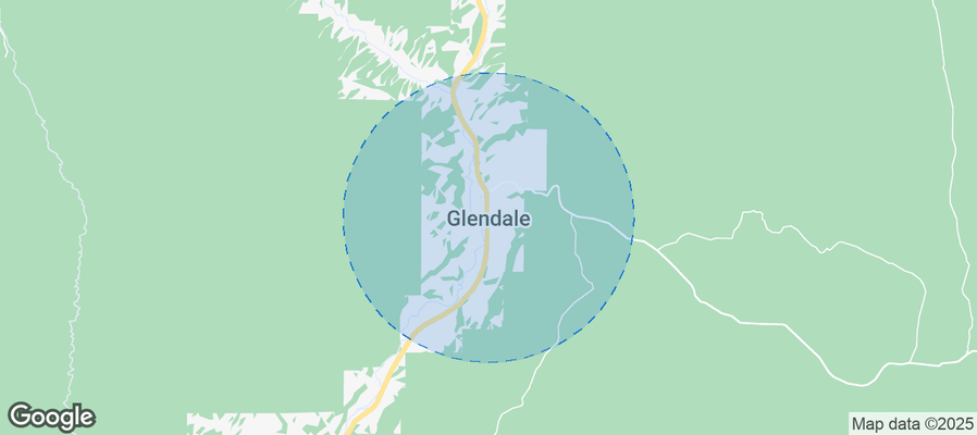 Map of Airbnb listings in Glendale