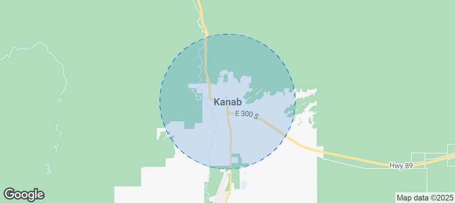 Map of Airbnb listings in Kanab