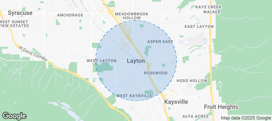 Map of Airbnb listings in Layton