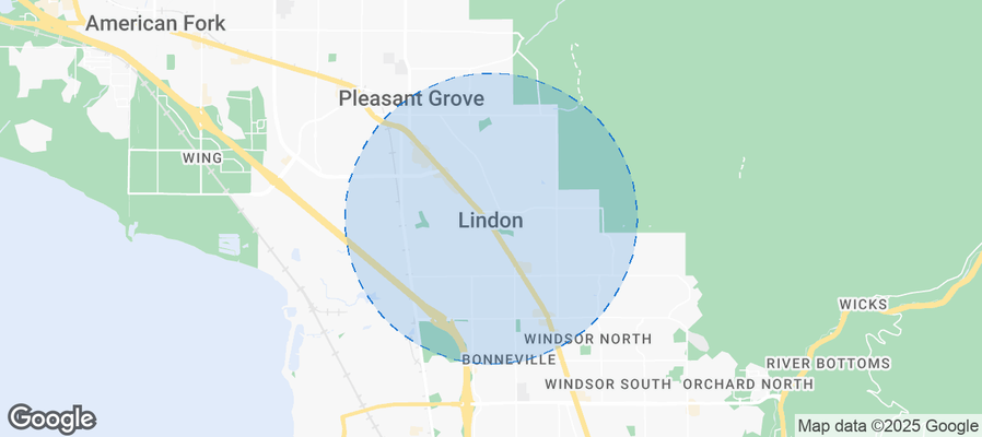 Map of Airbnb listings in Lindon