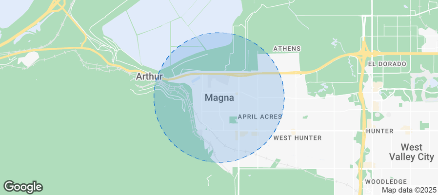 Map of Airbnb listings in Magna