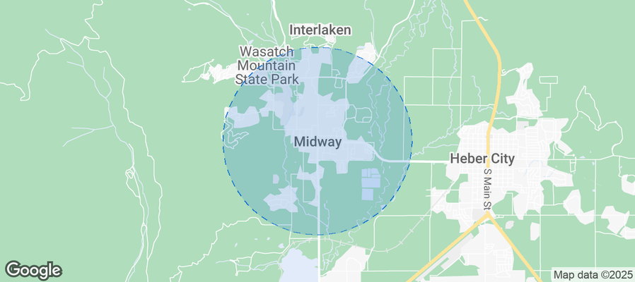 Map of Airbnb listings in Midway
