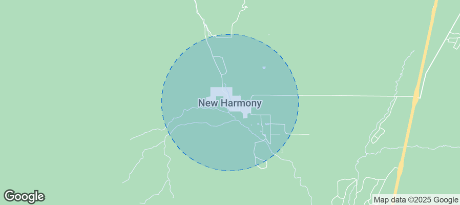 Map of Airbnb listings in New Harmony