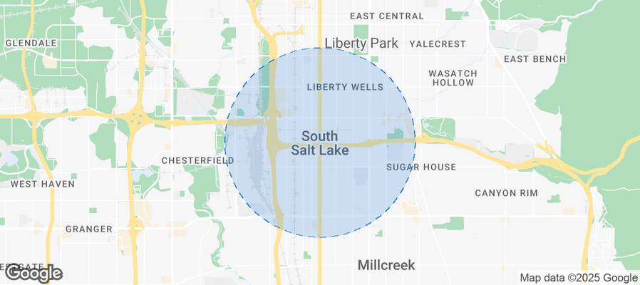 Map of Airbnb listings in South Salt Lake