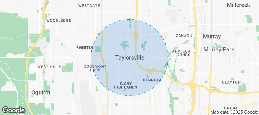 Map of Airbnb listings in Taylorsville