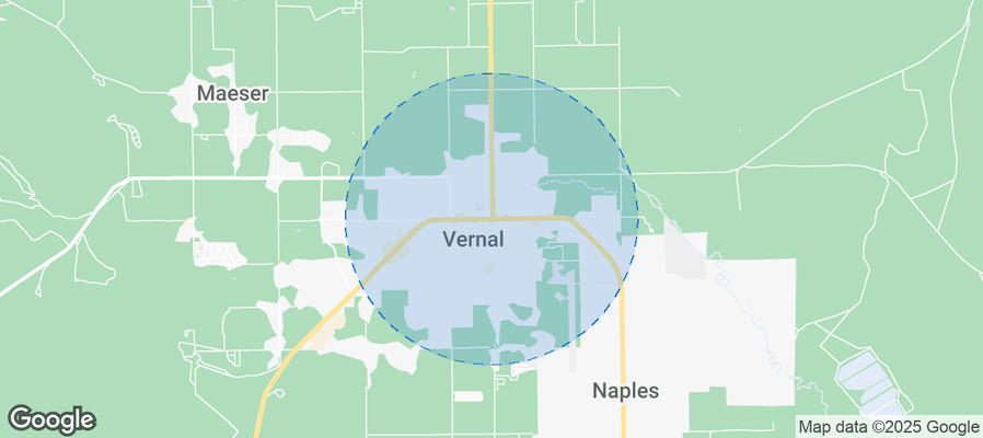 Map of Airbnb listings in Vernal