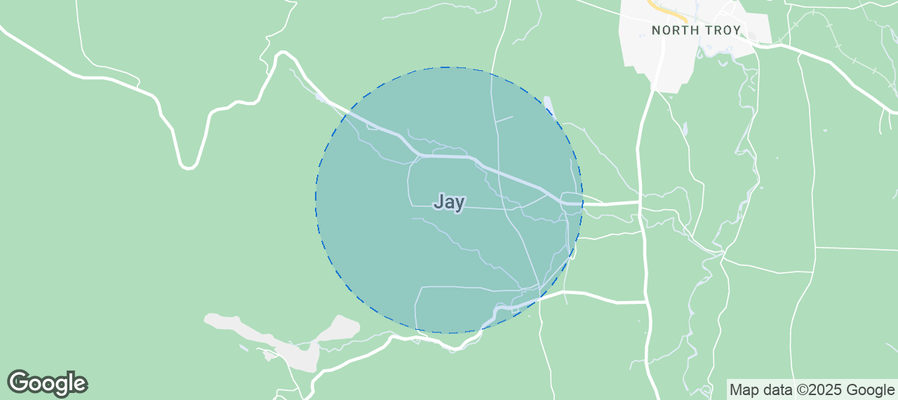 Map of Airbnb listings in Jay