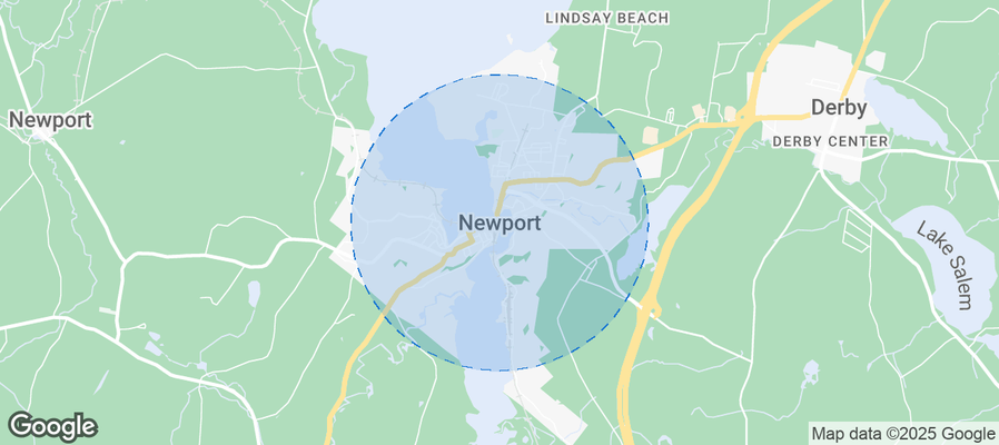 Map of Airbnb listings in Newport City