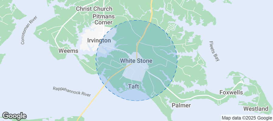Map of Airbnb listings in White Stone