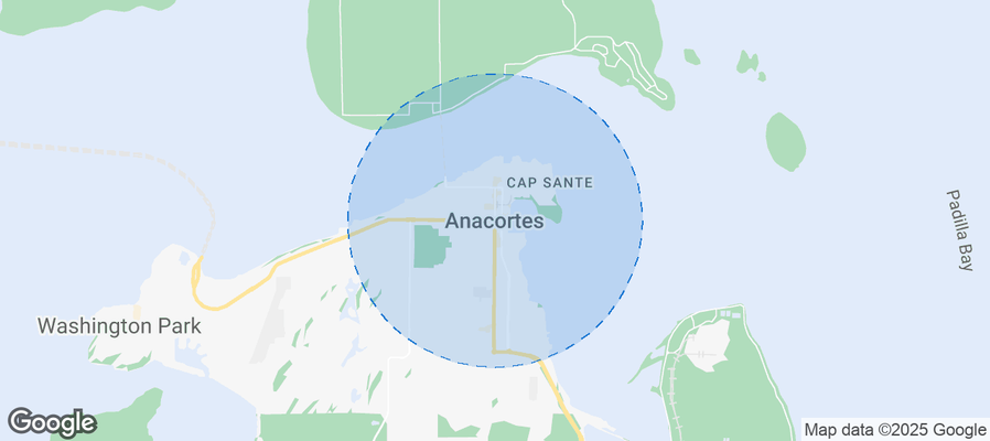 Map of Airbnb listings in Anacortes