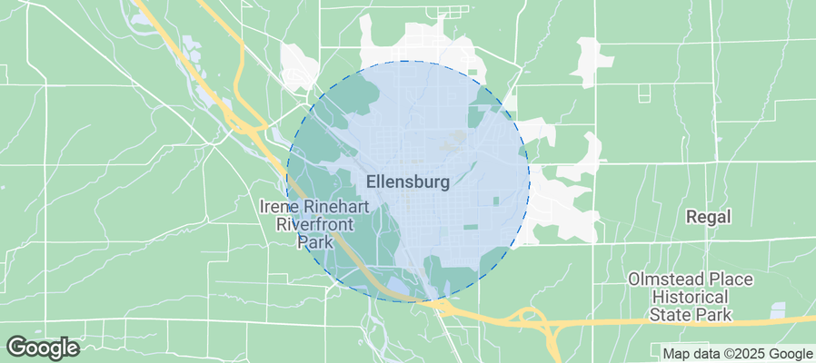 Map of Airbnb listings in Ellensburg