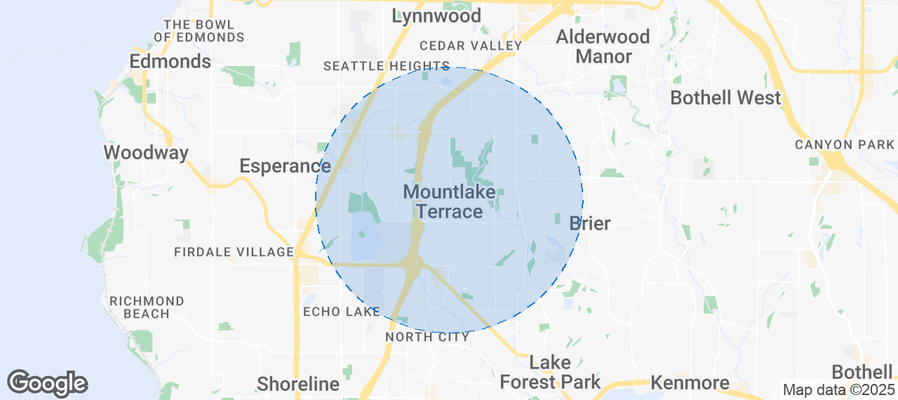 Map of Airbnb listings in Mountlake Terrace