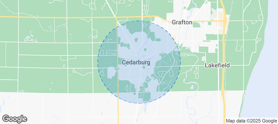 Map of Airbnb listings in Cedarburg