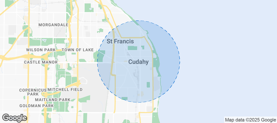 Map of Airbnb listings in Cudahy