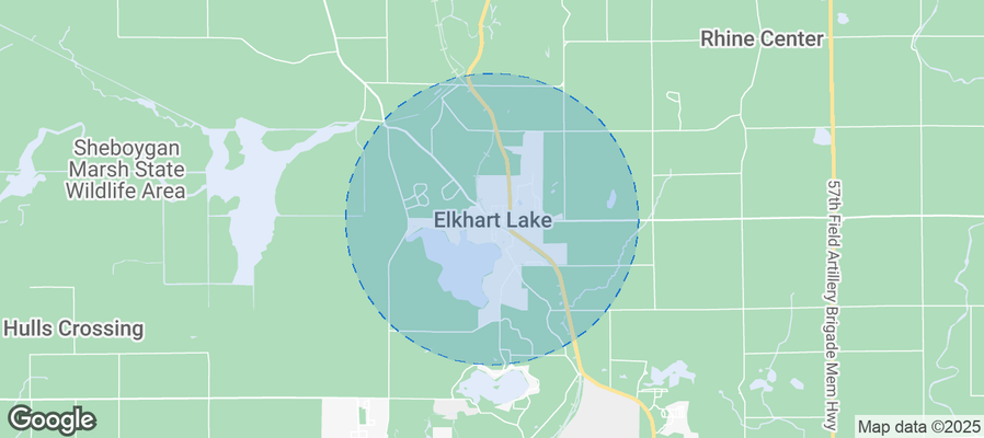 Map of Airbnb listings in Elkhart Lake