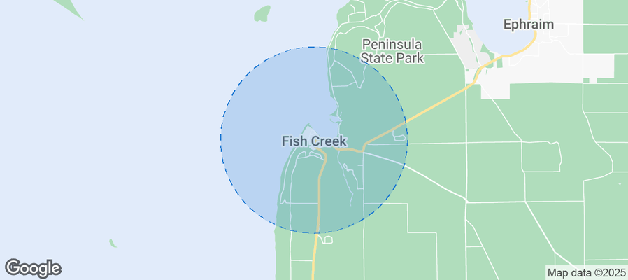 Map of Airbnb listings in Fish Creek