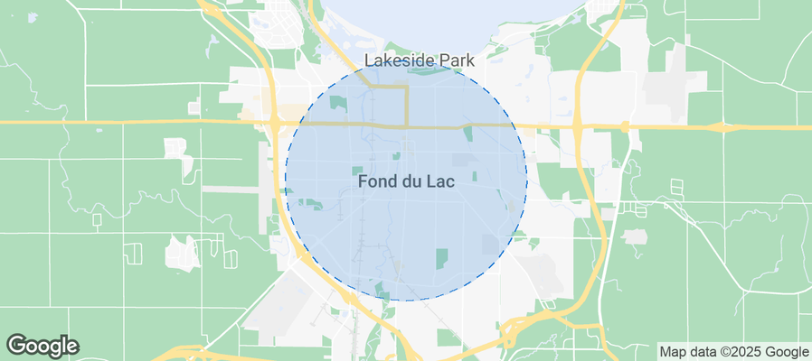 Map of Airbnb listings in Fond du Lac