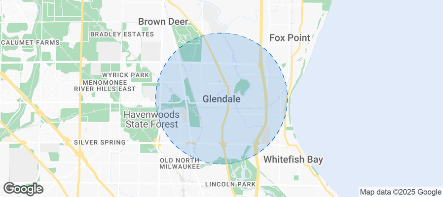 Map of Airbnb listings in Glendale