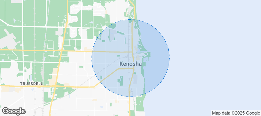 Map of Airbnb listings in Kenosha