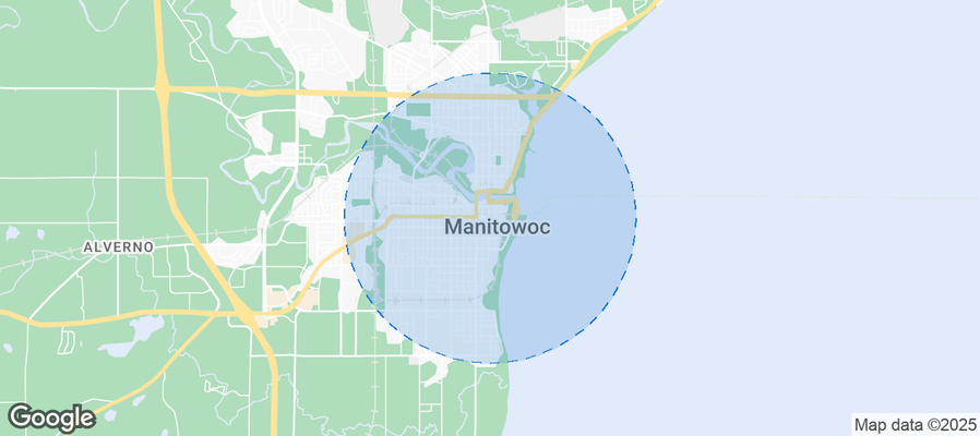 Map of Airbnb listings in Manitowoc