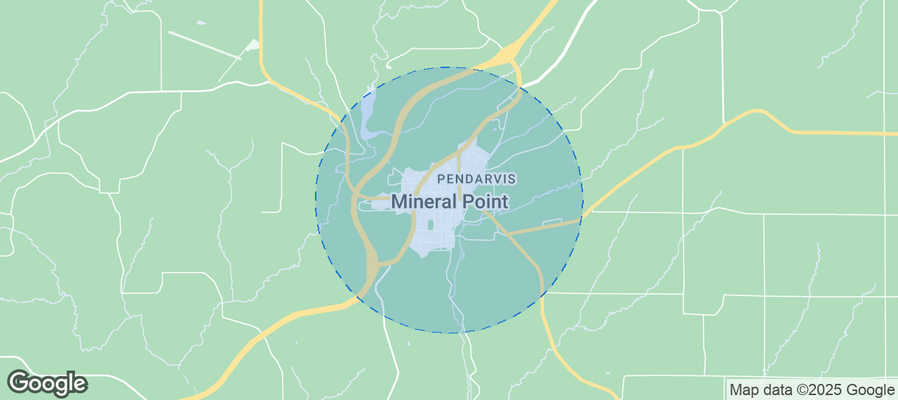 Map of Airbnb listings in Mineral Point
