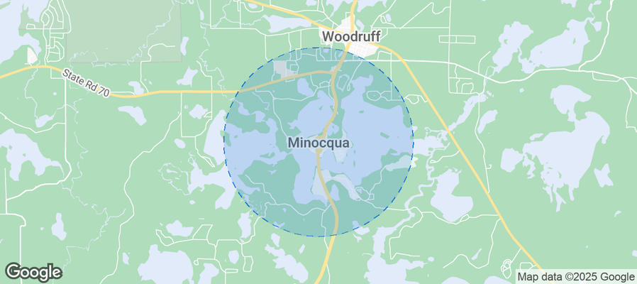 Map of Airbnb listings in Minocqua