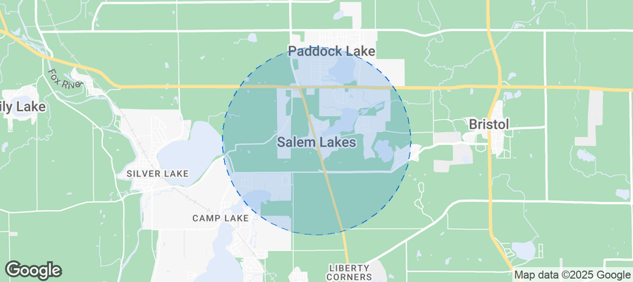 Map of Airbnb listings in Salem Lakes