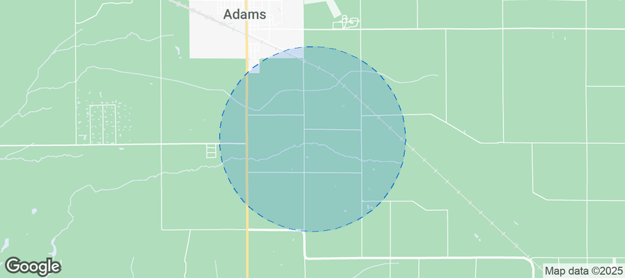 Map of Airbnb listings in Town of Adams