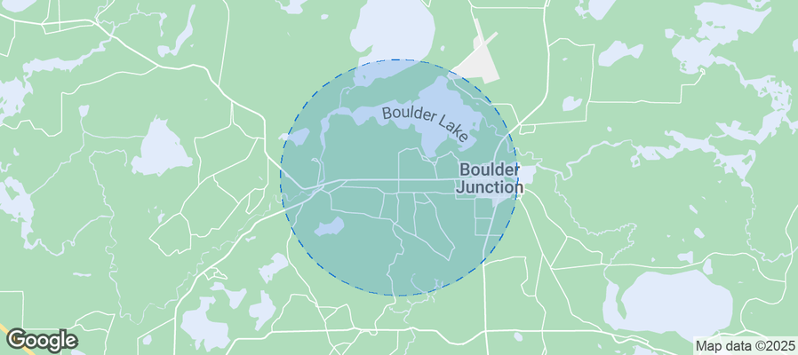 Map of Airbnb listings in Town of Boulder Junction