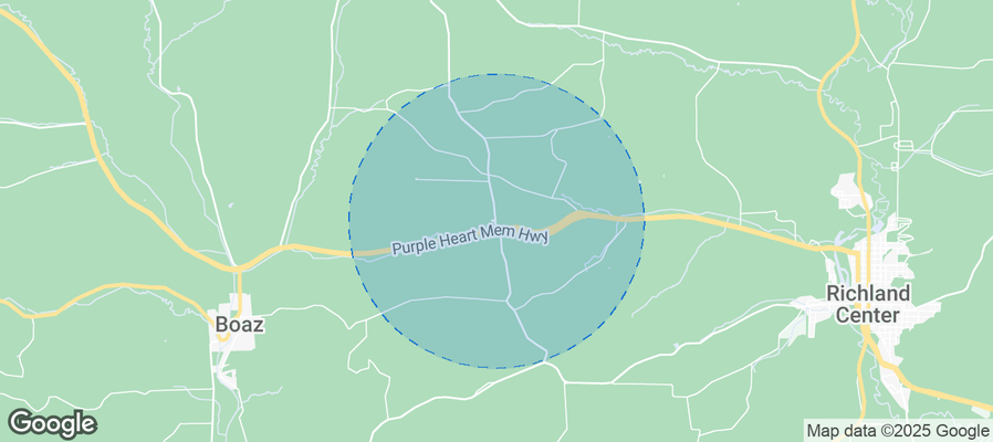 Map of Airbnb listings in Town of Dayton