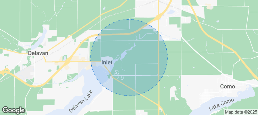 Map of Airbnb listings in Town of Delavan