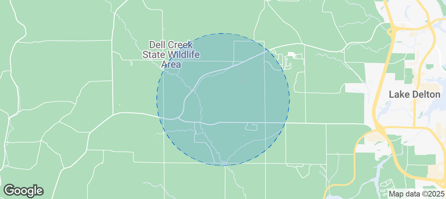Map of Airbnb listings in Town of Dellona
